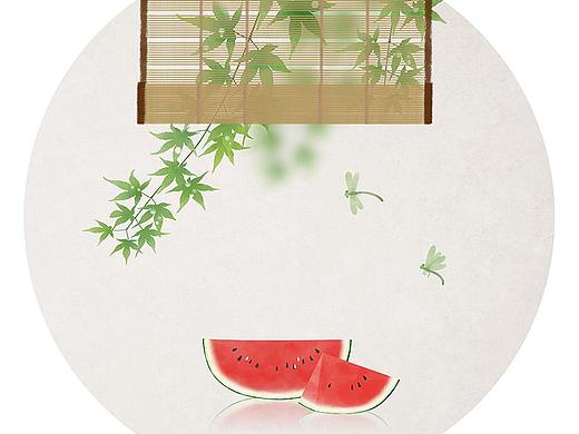 立夏中国风插画