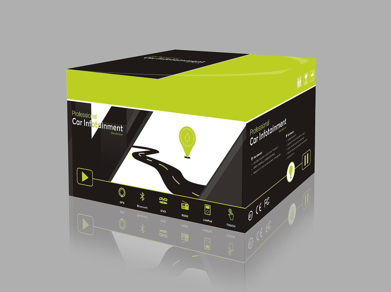 车载导航通用彩盒一枚