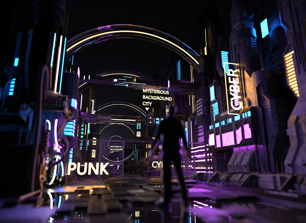 科技赛博の都市|3D|Scene|CHN潮行者_Original作品-站酷ZCOOL