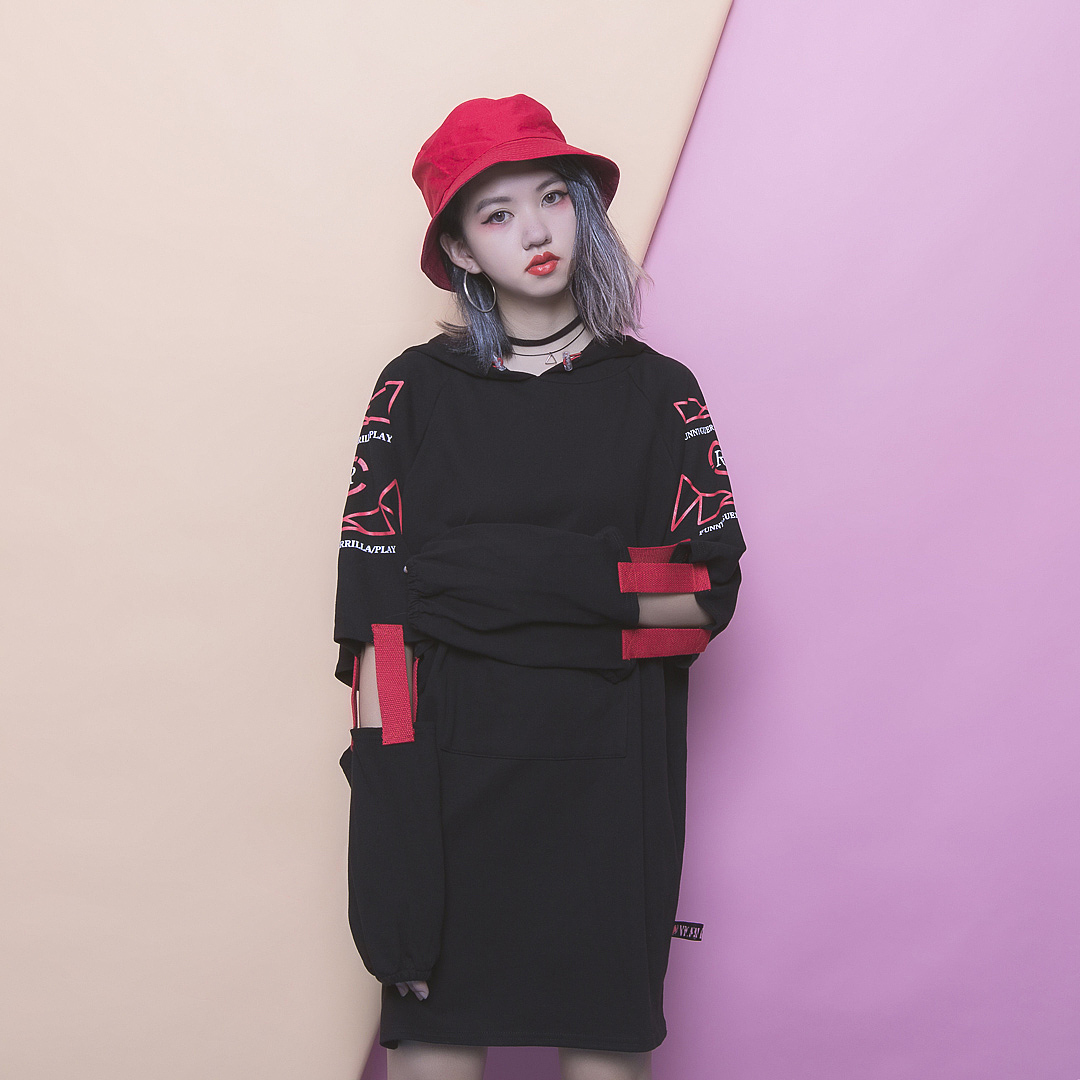 港风个性设计镂空袖宽松连衣裙（图ZNTk4OTcyMDg=） - 休闲/流行服饰 - 站酷设计师kevin品牌设计原创素材 - 站酷ZCOOL