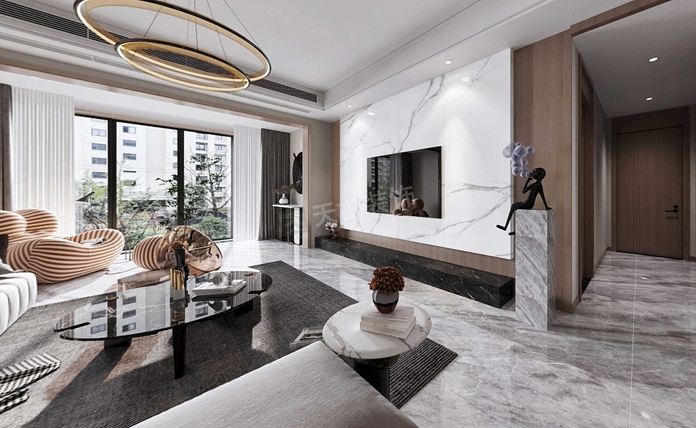 重庆天元道大平层设计,天元道砚北140平米装修效果图（图ZMjQ5MDIxOTk2） - 家装设计 - 站酷设计师重庆天古别墅设计原创素材 - 站酷ZCOOL