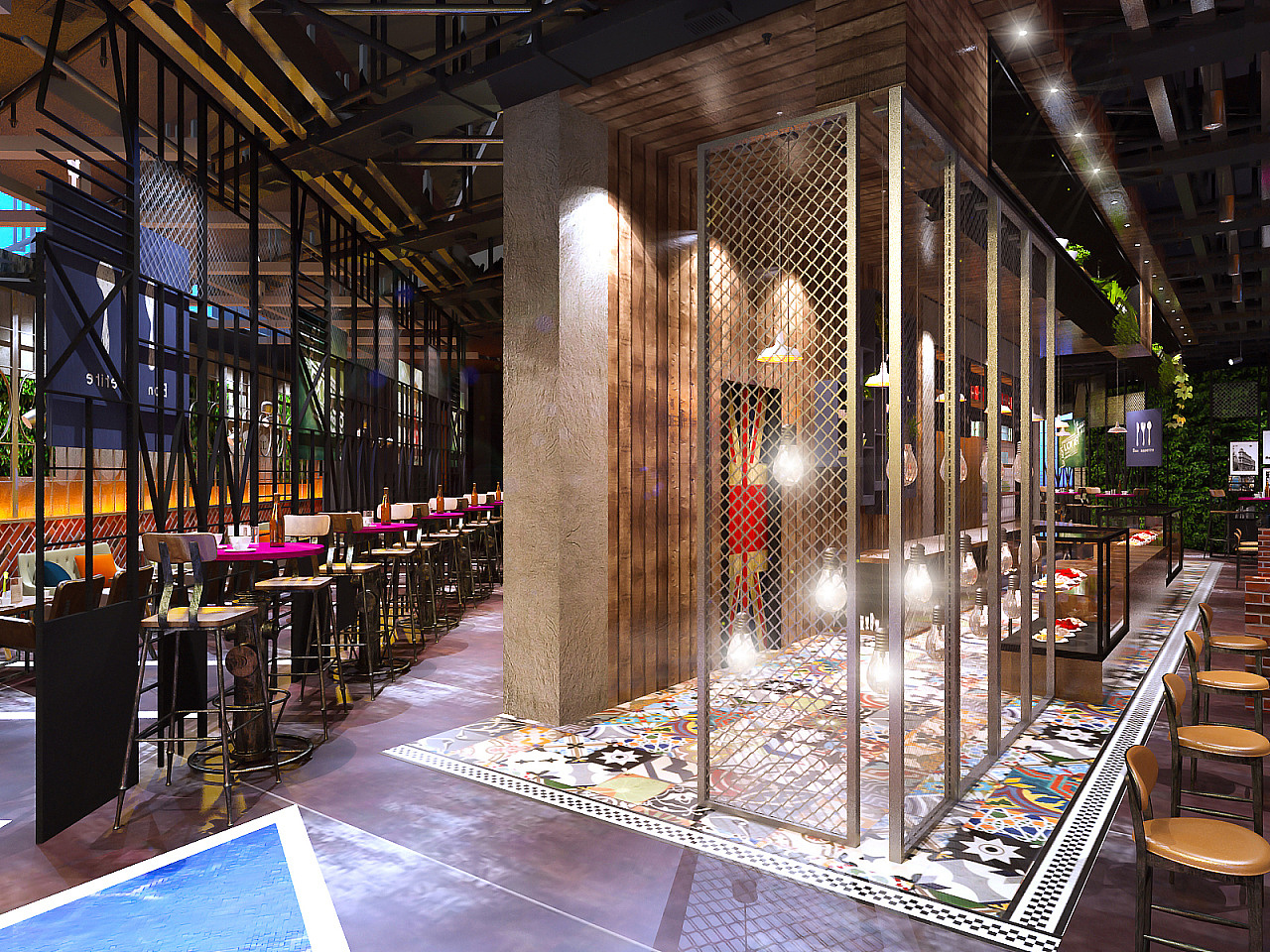 咖啡店设计连锁品牌店开发设计效果图空间咖啡店装修