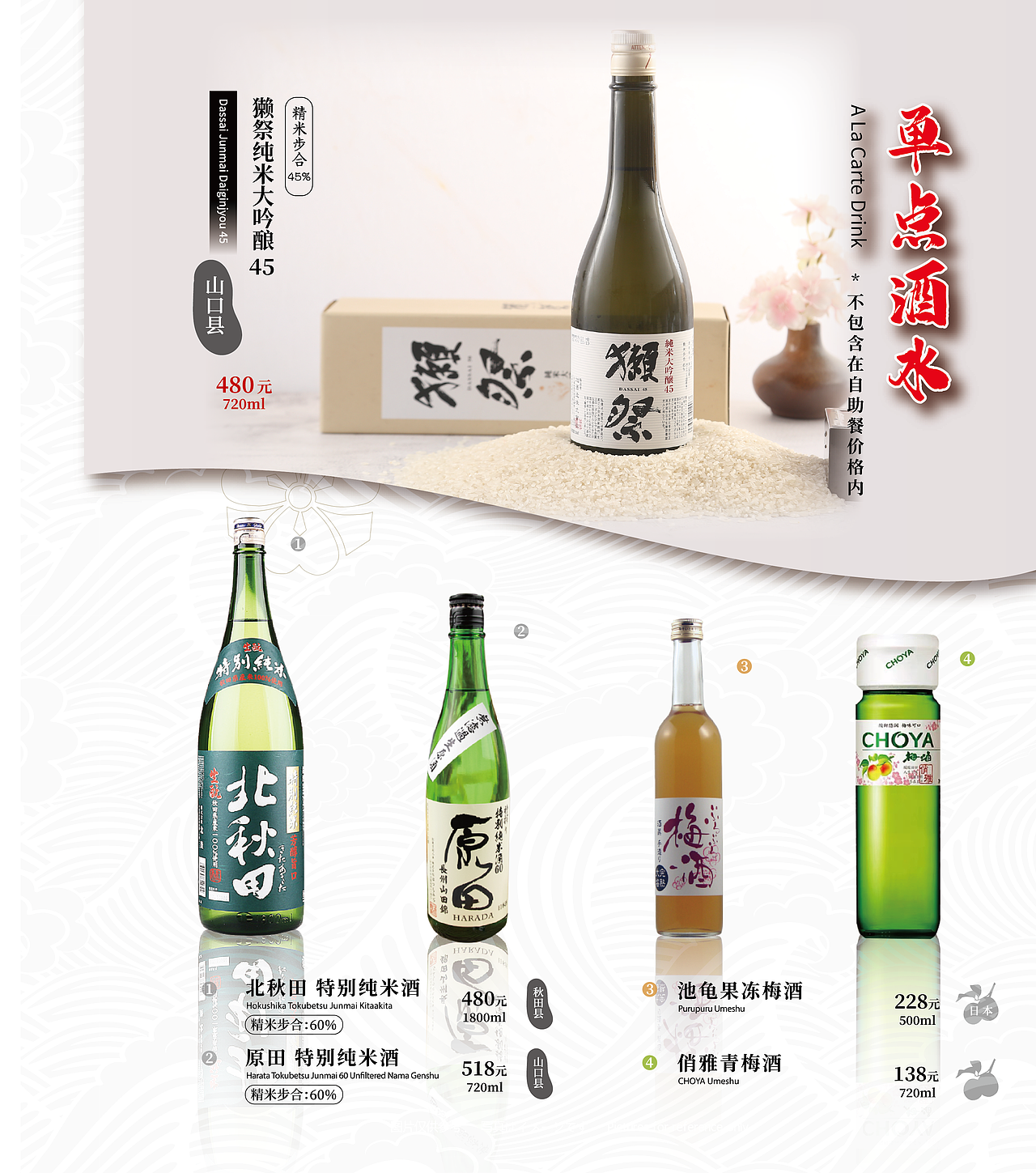 上海老牌自助日料店《大江户》2021年春季晚市菜单设计