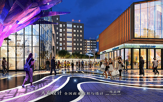 打造步行街设计效果图让你爱上休闲步行|天霸设计分享