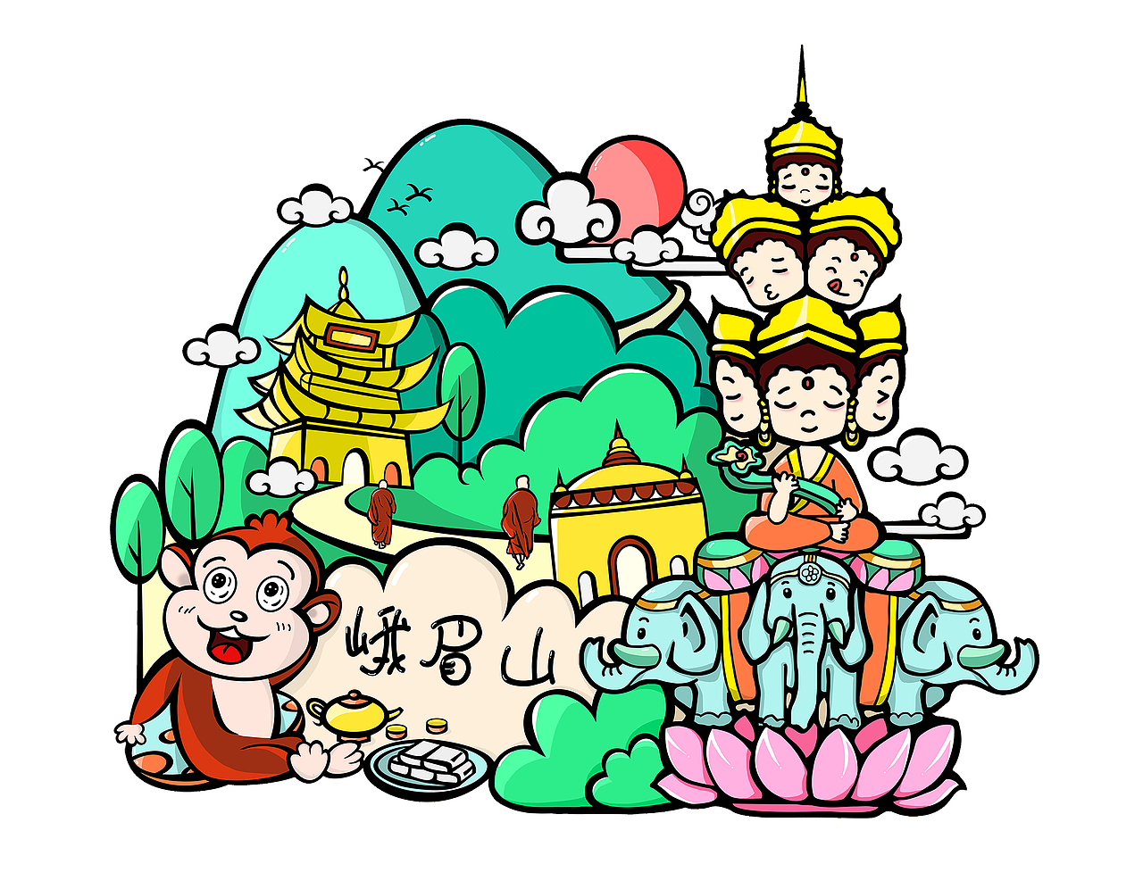 乐山大佛ip卡通形象