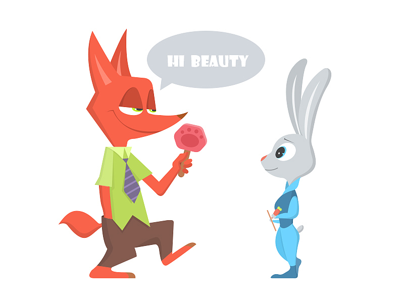 矢量插画 BEST COUPLE~