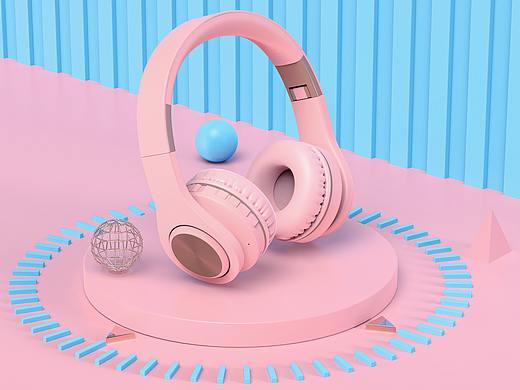 头戴式耳机建模渲染
