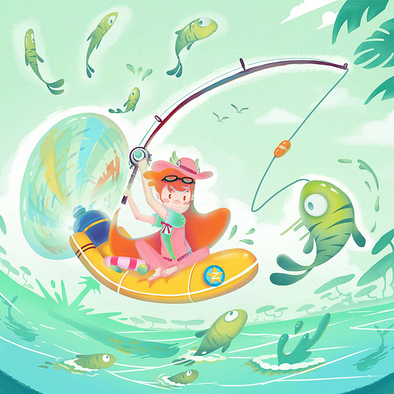 夏日攻略主题插画分享