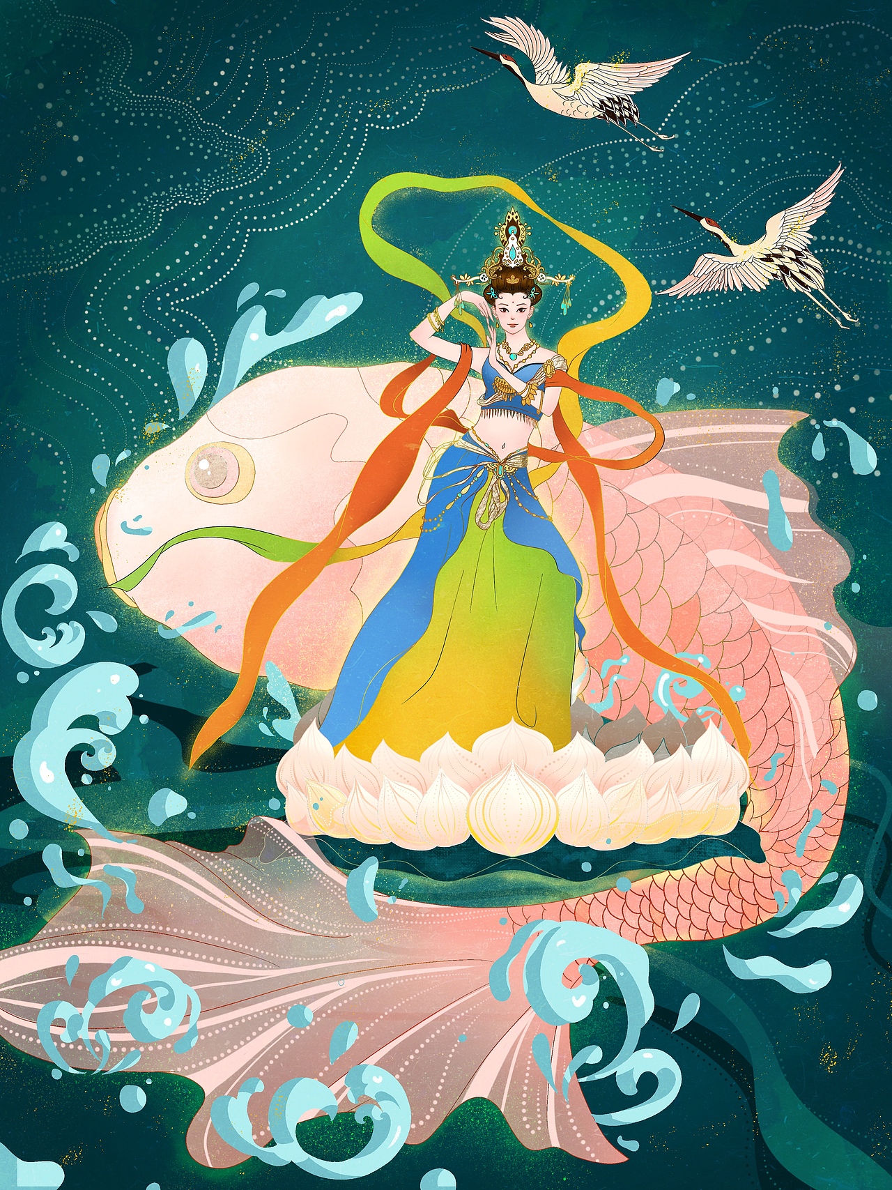 敦煌壁画（图ZMzAyNzU1MTQ4） - 艺术插画 - 站酷设计师花生上地原创素材 - 站酷ZCOOL