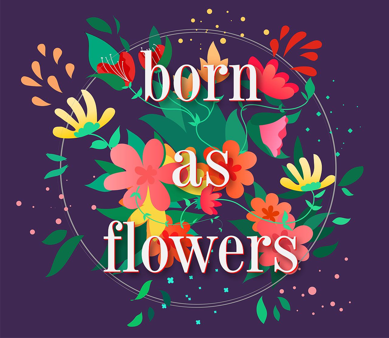 AI绘制花朵图案