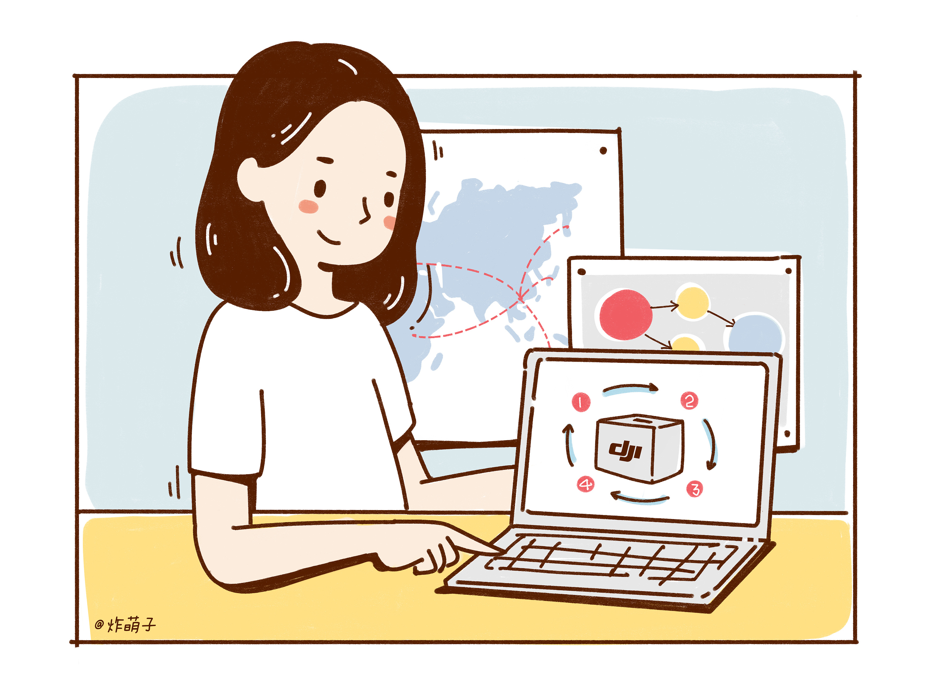 大疆dji | 人物访谈插画