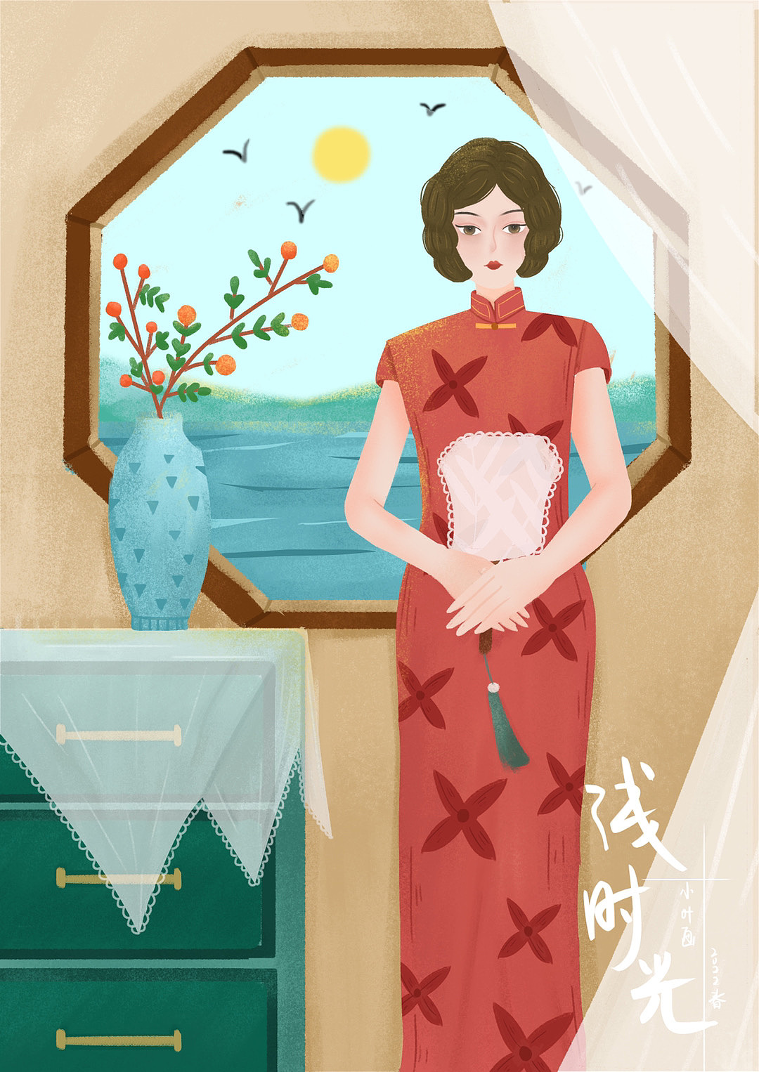 淺淺時(shí)光（圖ZMjk4OTkyNDAw） - 商業(yè)插畫(huà) - 站酷設(shè)計(jì)師愛(ài)笑的girl原創(chuàng)素材 - 站酷ZCOOL