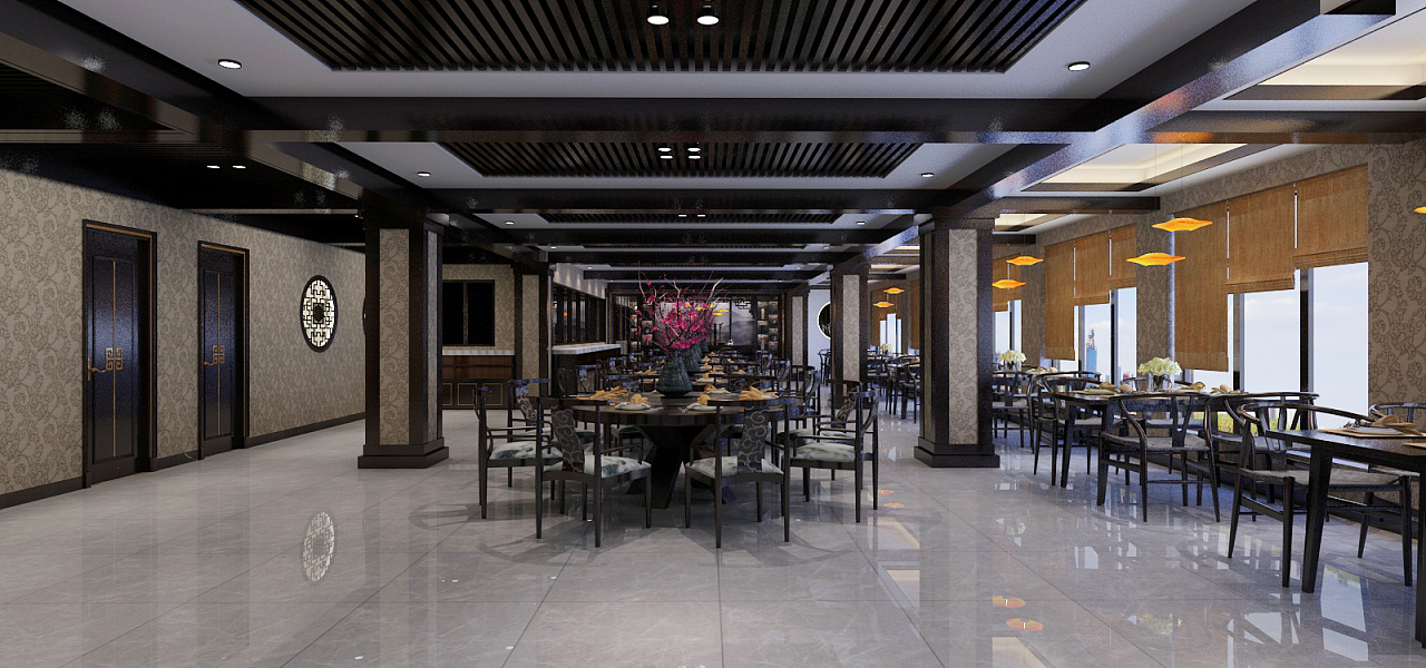 新中式饭店|空间|家装设计|琴琴1992 - 原创作品 - 站酷 (zcool)