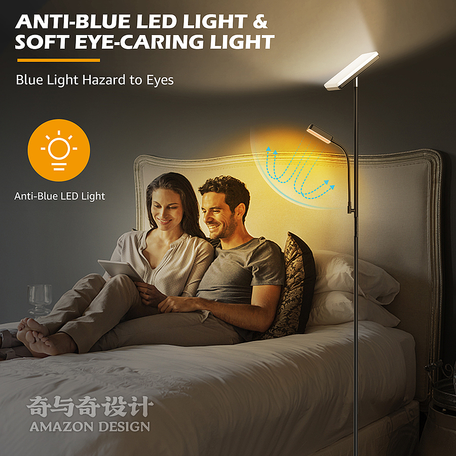 跨境电商亚马逊选品 产品主幅图设计-落地灯渲染设计