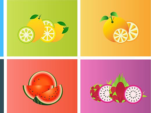 水果图标矢量图练习