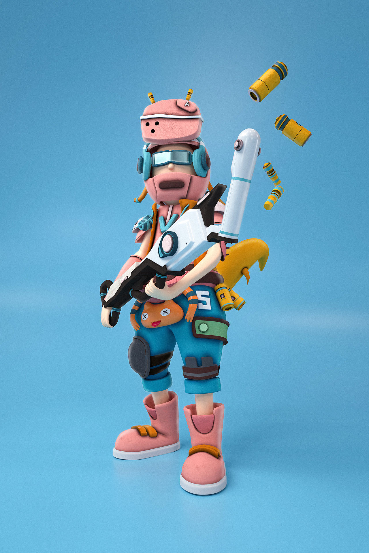 c4d C4D海报 C4D卡通 C4D人物 C4D练习（图ZMTk2MzA0OTE2） - 其他平面 - 站酷设计师lee3365966原创素材 - 站酷ZCOOL