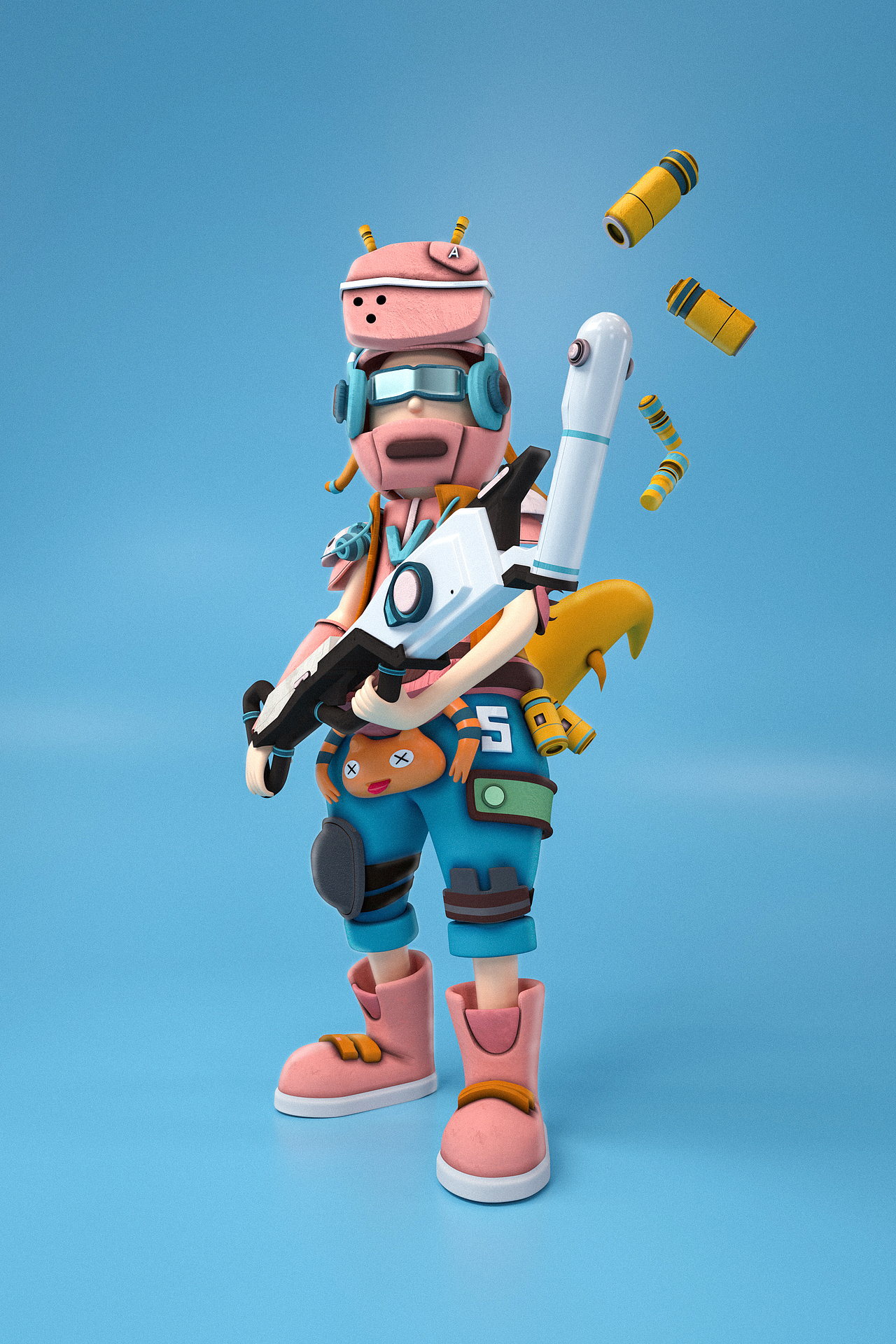 c4d C4D海报 C4D卡通 C4D人物 C4D练习（图ZMTk2MzA0OTE2） - 其他平面 - 站酷设计师lee3365966原创素材 - 站酷ZCOOL