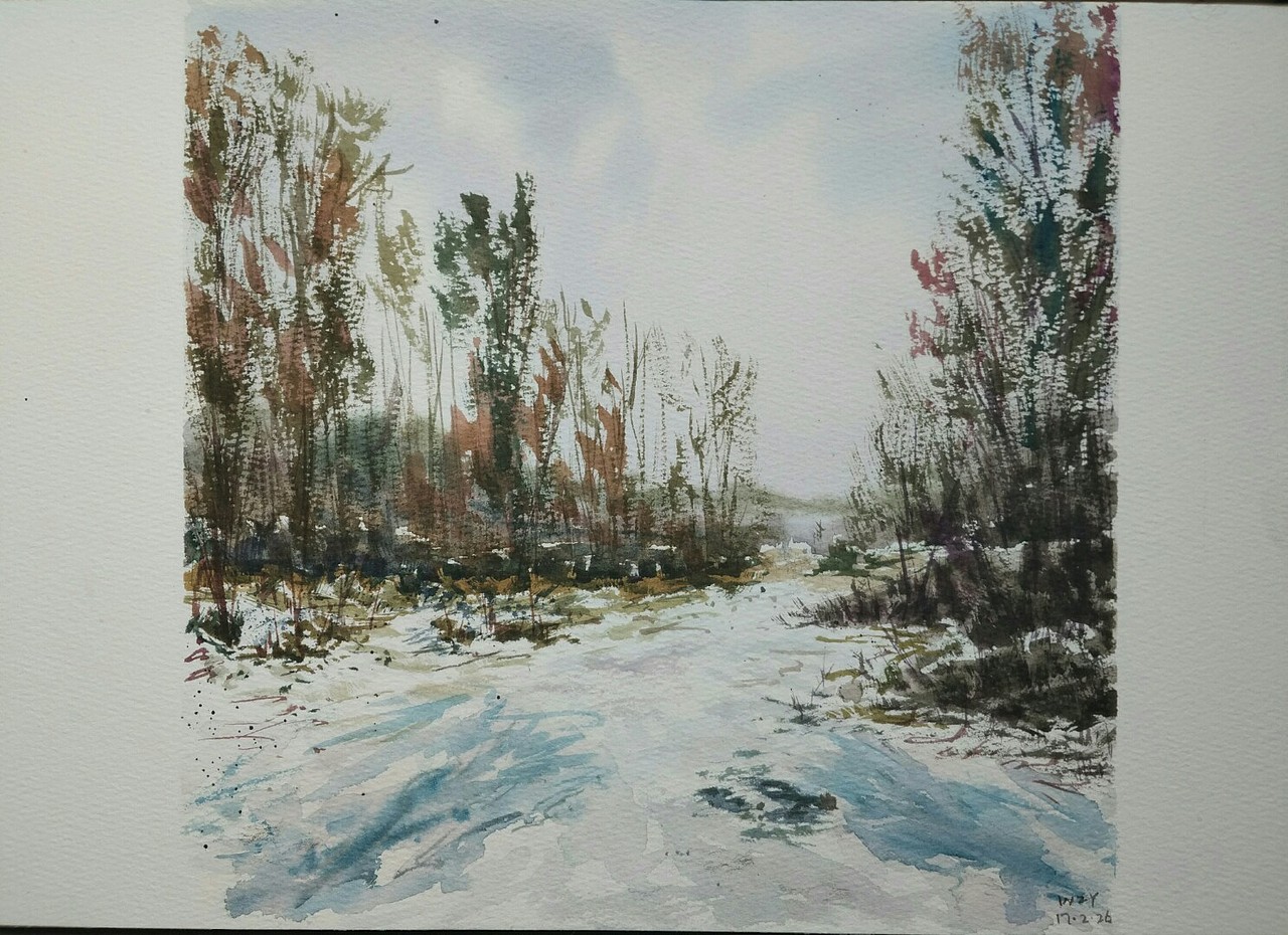 水彩水彩风景风景（图ZNzI5ODE0NzY=） - 绘画 - 站酷设计师早开的晚霞啊啊啊原创素材 - 站酷ZCOOL