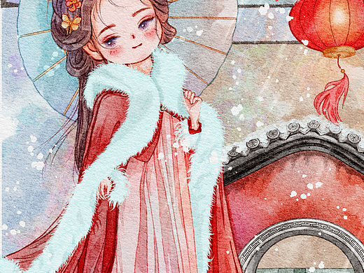 板绘 原创插画/邂逅雪与梅
