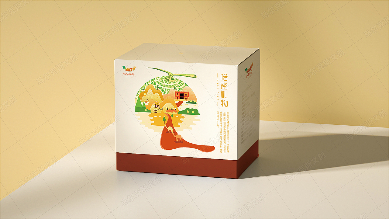 哈密有礼-哈密瓜延展插画（图ZMjc3NzI2MTIw） - 包装 - 站酷设计师马尔克斯文创原创素材 - 站酷ZCOOL