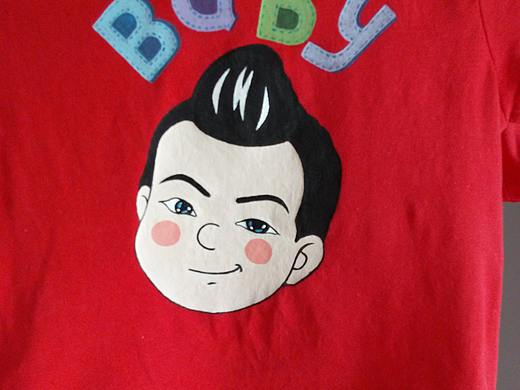 手绘亲子头像T恤