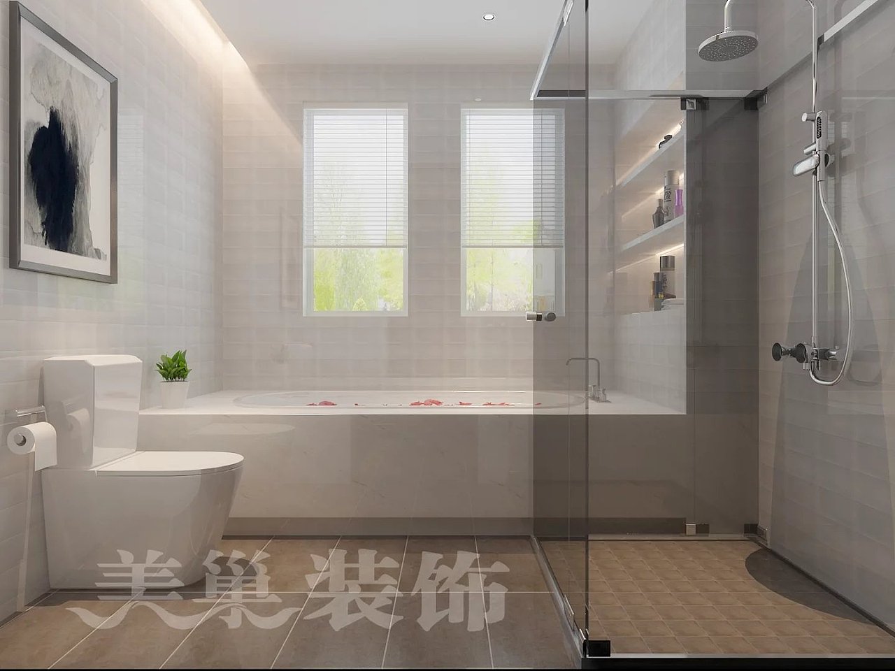 700平方复式建筑简约装修效果图——美巢