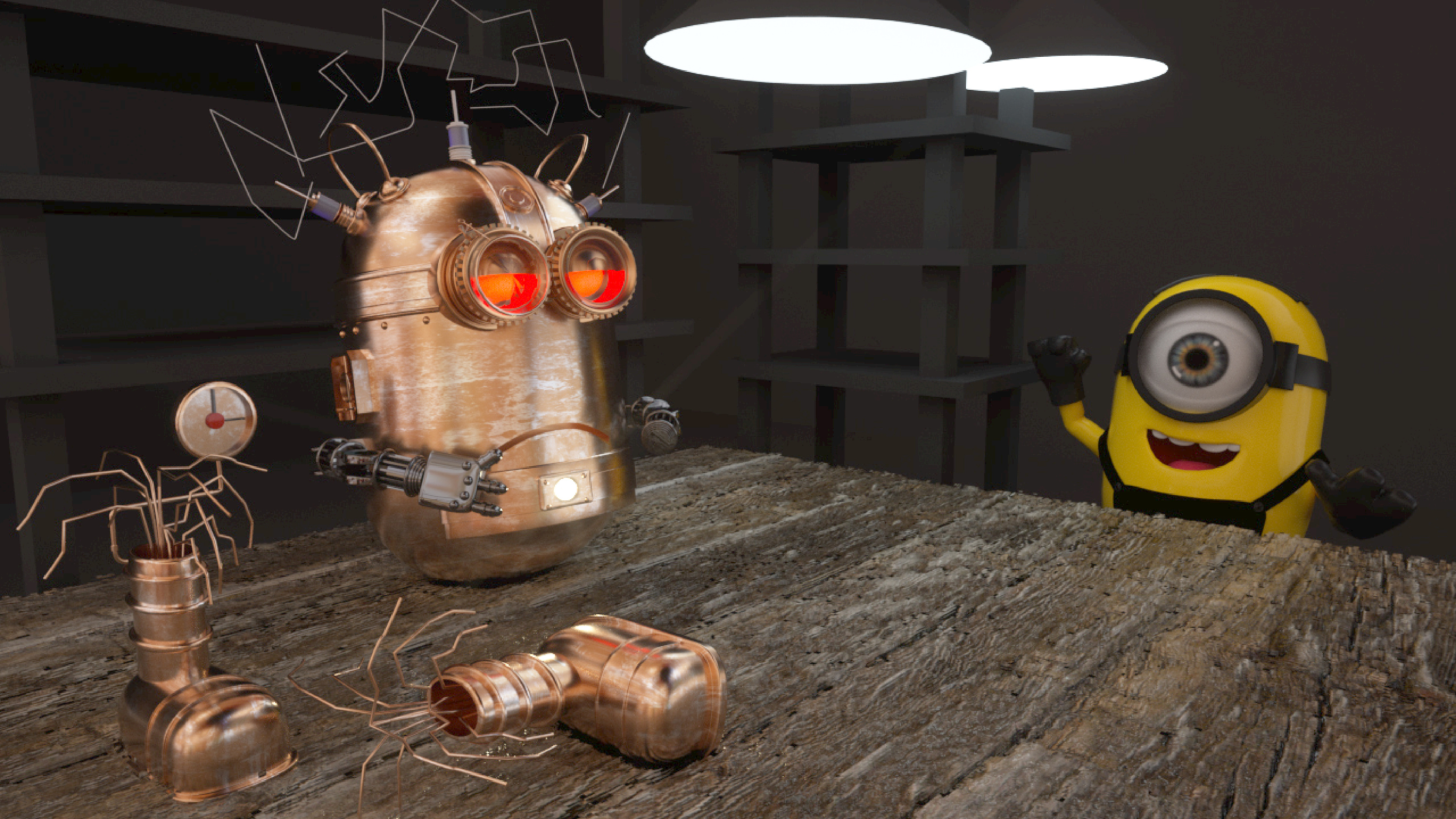 c4d小黄人临摹练习|三维|场景|辣条92 - 原创作品 - 站酷 (zcool)