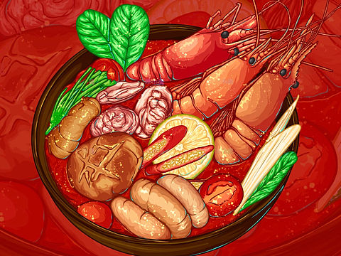 一份超值的龙虾🦞煲 |火锅海报
