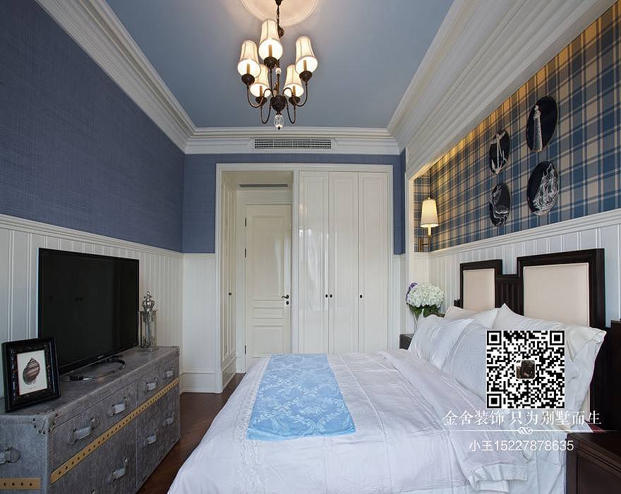 荣盛抱犊寨阿尔卡迪亚美式风格112平米装修效果图