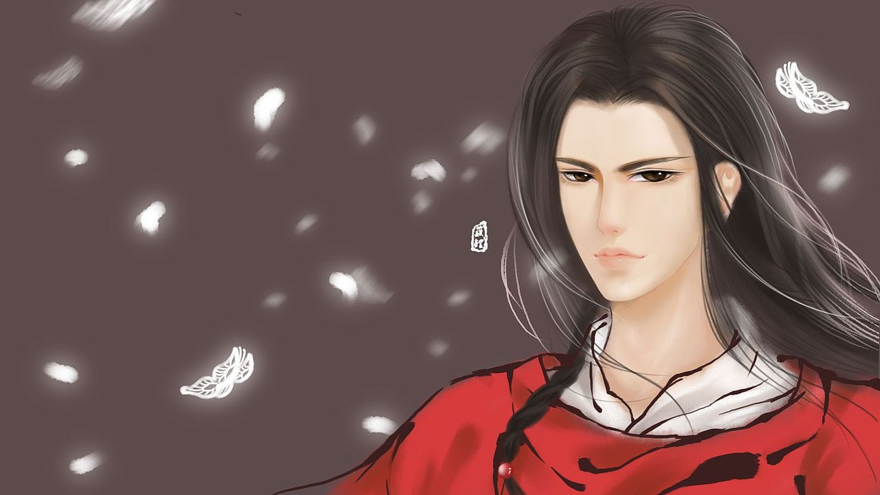 今年摸鱼作,《天官赐福》同人图:花城