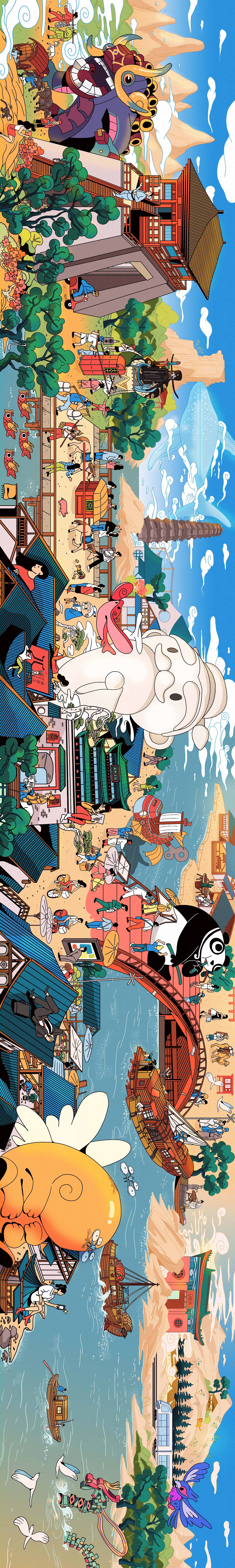 博林清河上河图（图ZMTI0NDQyOTQ4） - 商业插画 - 站酷设计师HUANGZIKANG原创素材 - 站酷ZCOOL