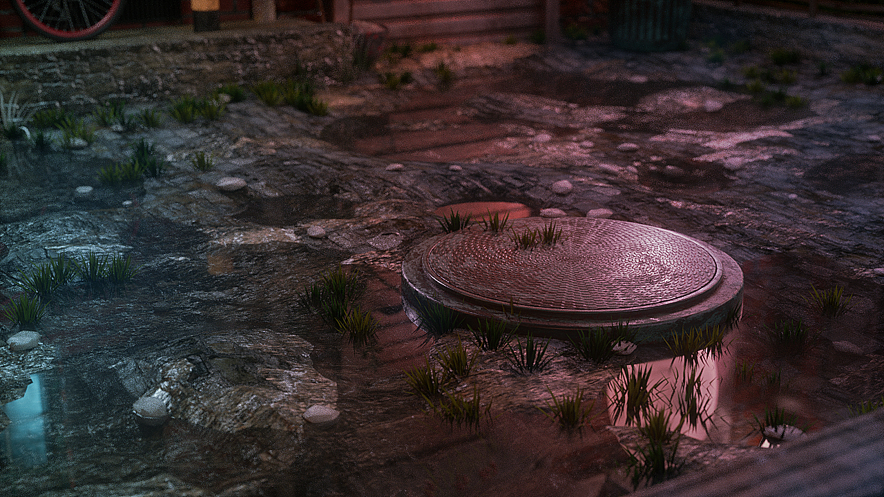 街道场景搭建与渲染