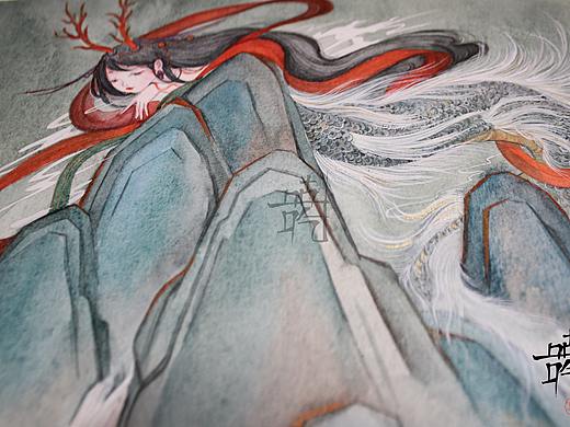 山海行之寻踪记·食梦蛟（个人主页-ZMjkyOTY5Mjg=） - 创作习作 - 站酷设计师咕吃和YOUYOU原创素材 - 站酷ZCOOL