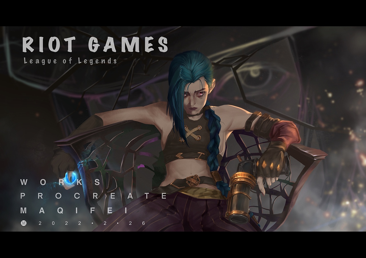 【procreate 板绘】金克斯←→爆爆（图ZMjkwMjE2Nzgw） - 游戏原画 - 站酷设计师奇飞原创素材 - 站酷ZCOOL