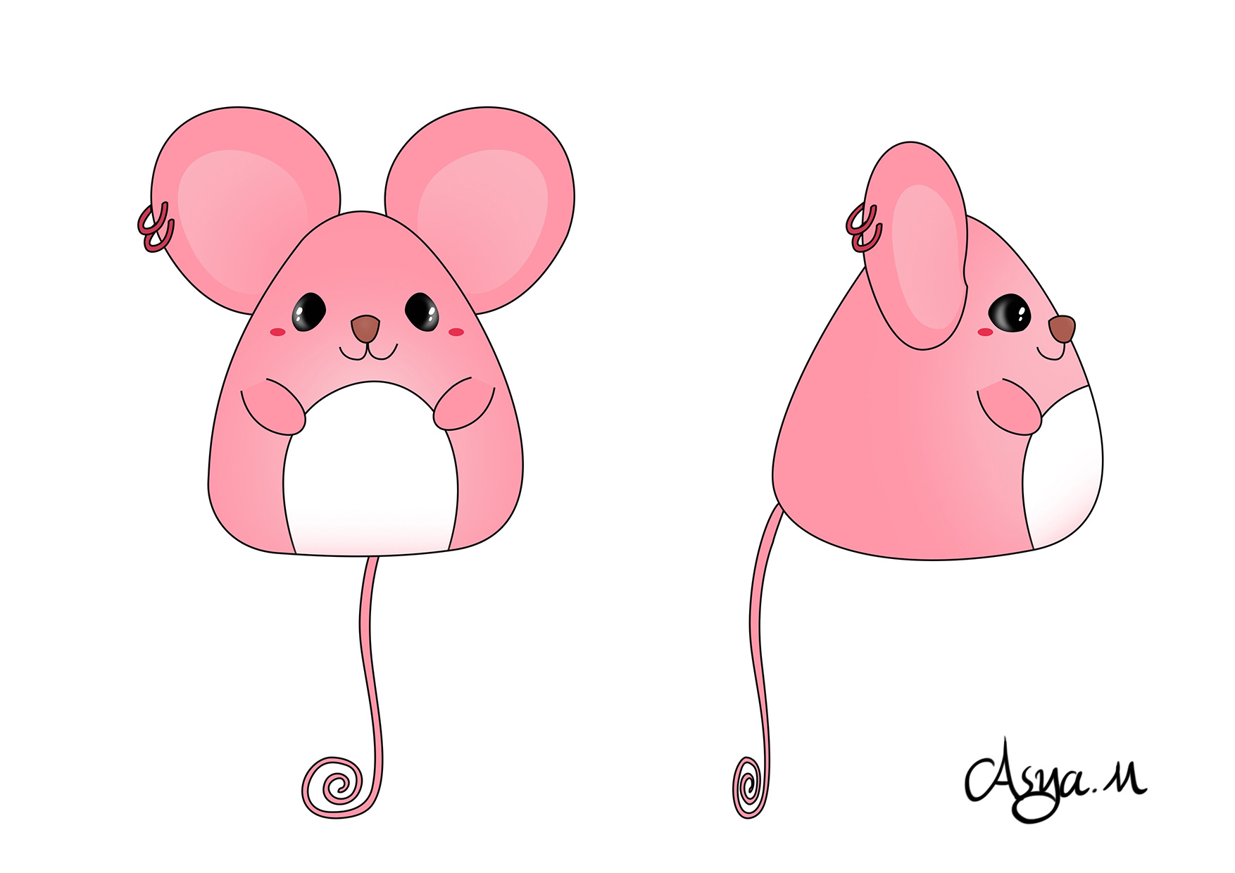 产品设计飞机稿---粉粉小鼠