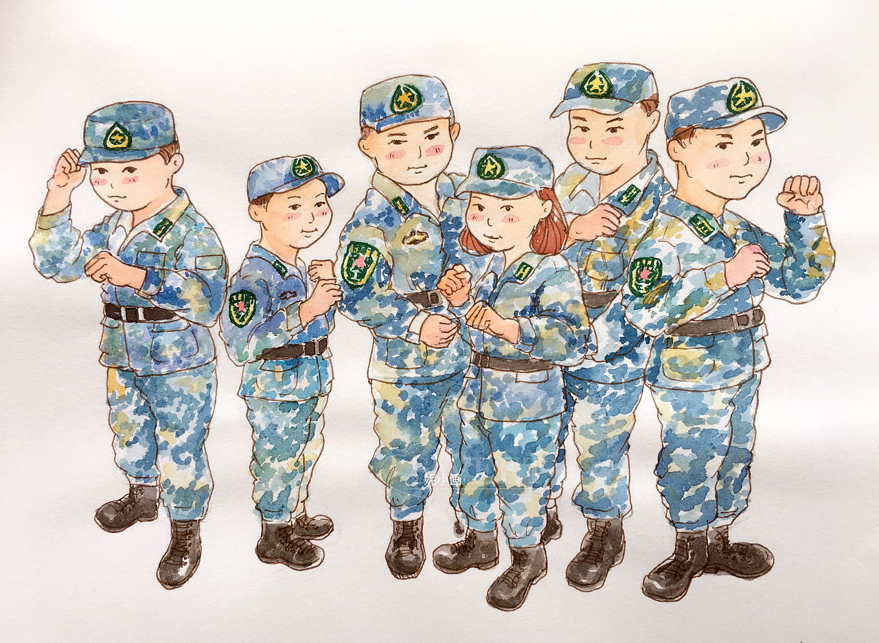 军人|插画|儿童插画|於喵 - 原创作品 - 站酷 (ZCOOL)