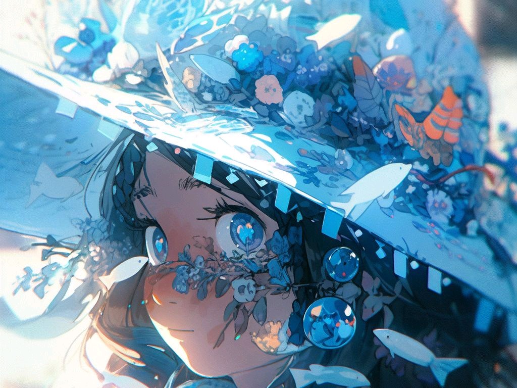 AI插画头像—花鸟集_云朵喵-站酷ZCOOL