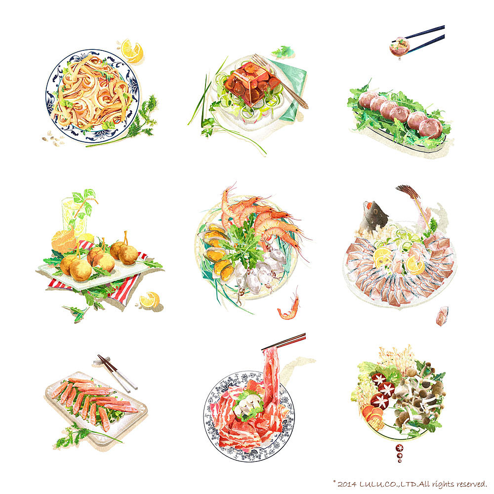 京杭大运河|食插3P -By LULU 新浪微博@何璐LULULU（图ZMTg1MTA4ODQ=） - 商业插画 - 站酷设计师LULULUhe原创素材 - 站酷ZCOOL