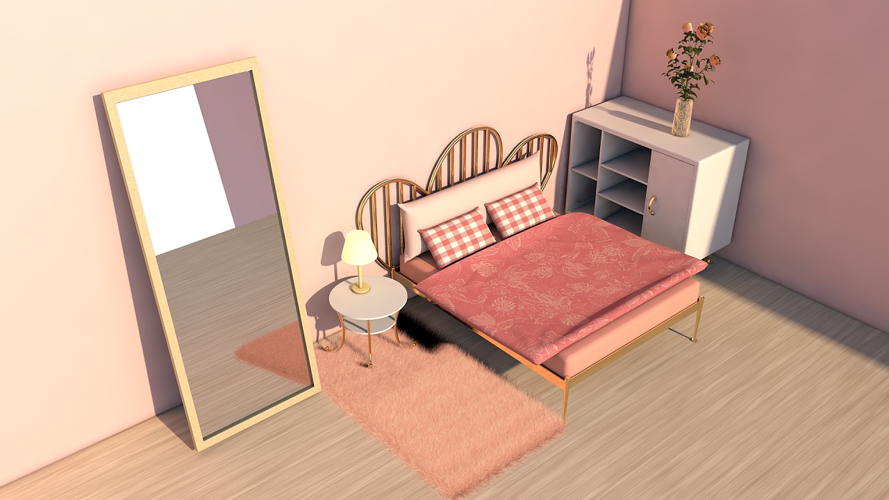 c4d房间模型小练习