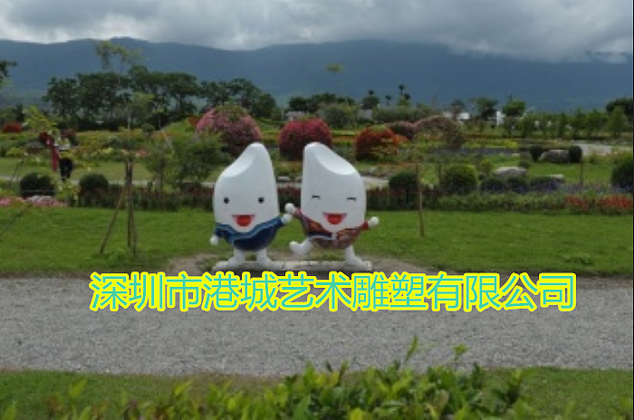 粒粒香丝苗米品牌形象吉祥物卡通玻璃钢米宝宝人偶雕像