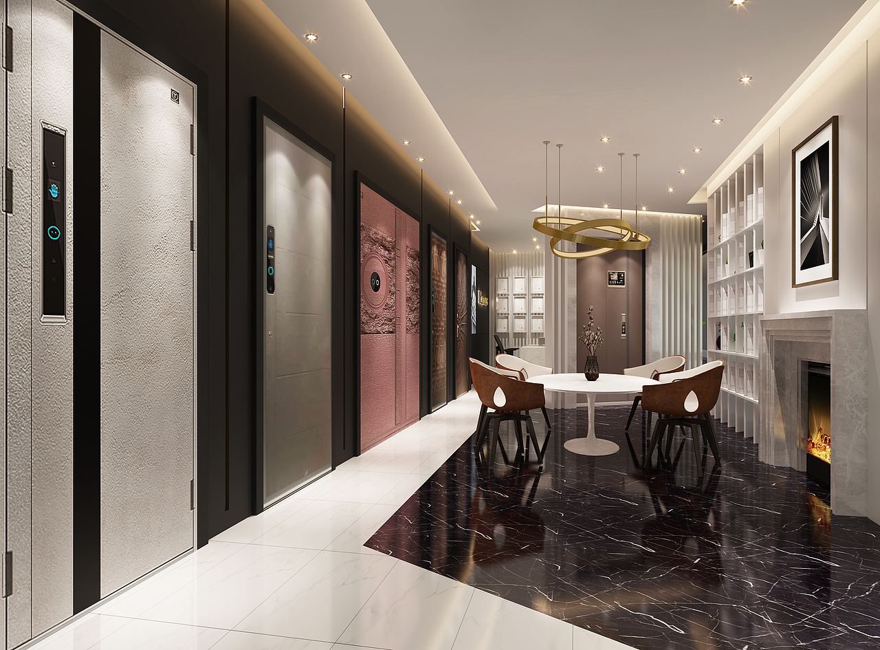 suis菲马仕智能门-专卖店效果图_瑞时菲马仕智能门-站酷zcool