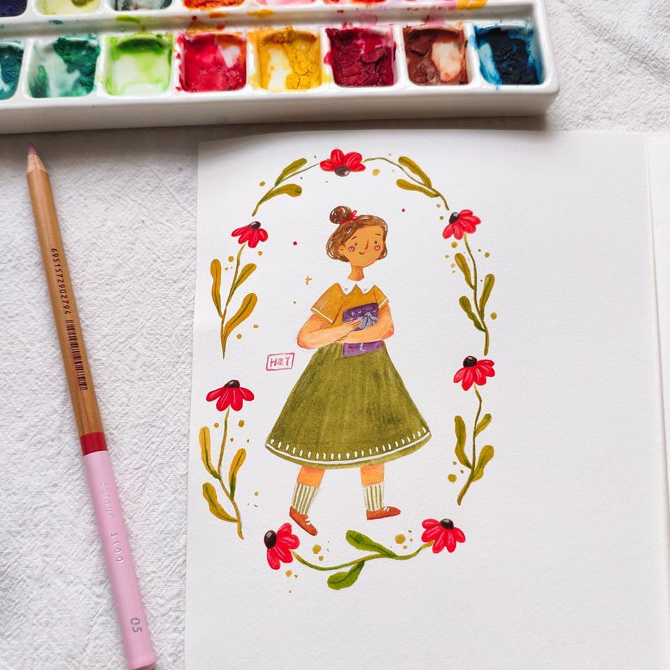 水粉丙烯插画（图ZMzQwNTE3ODg4） - 儿童插画 - 站酷设计师_壶阿汤_原创素材 - 站酷ZCOOL