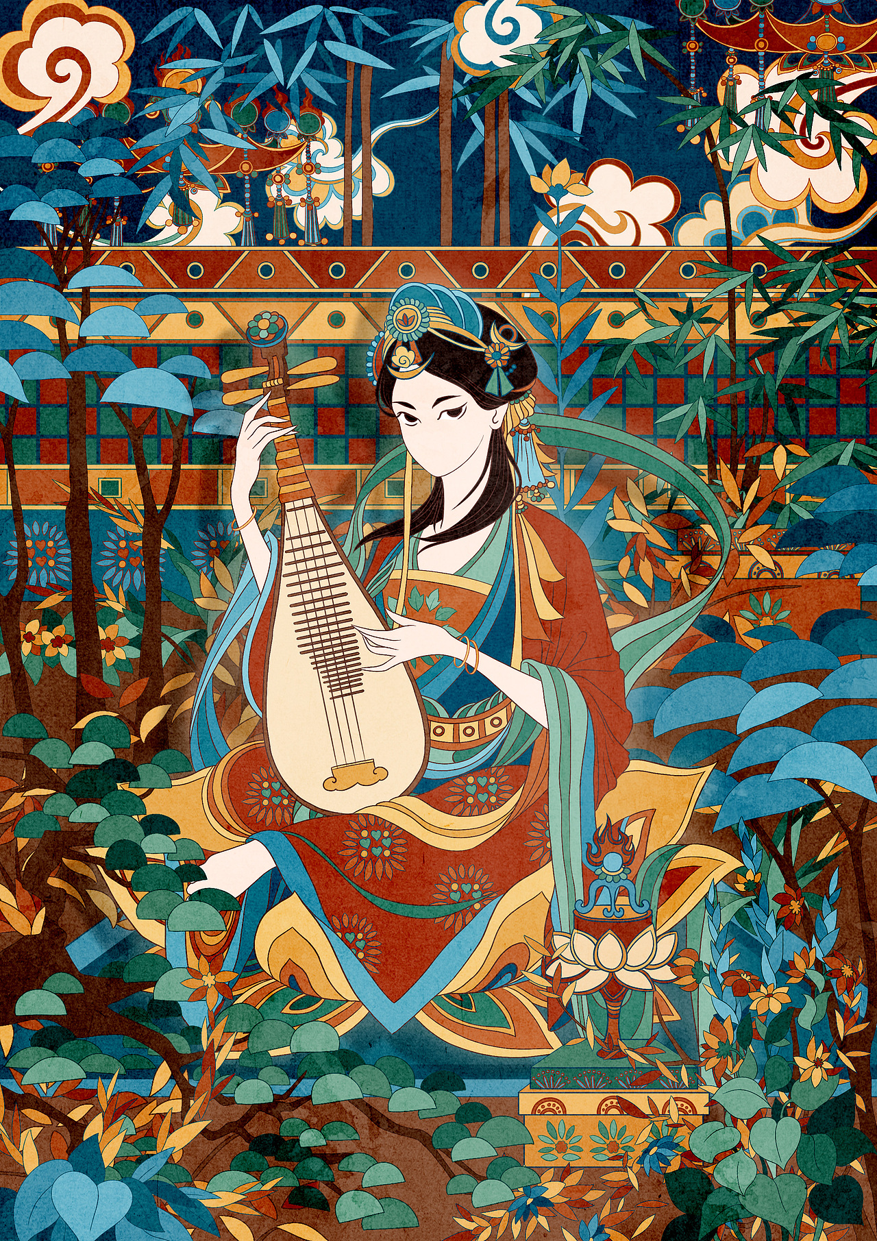 【王者荣耀x敦煌文化】|插画|概念设定|yihyih_原创作品-站酷zcool