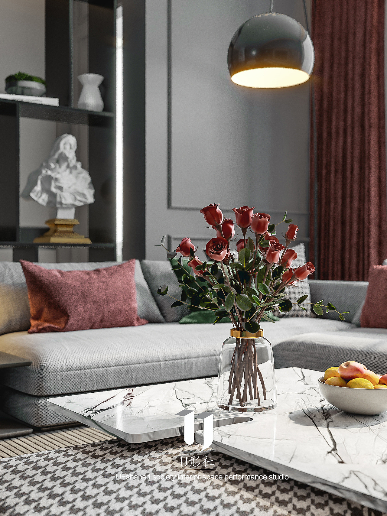 现代住宅 / Red And Green（图ZMTk1NTE4MDE2） - 家装设计 - 站酷设计师U形社原创素材 - 站酷ZCOOL