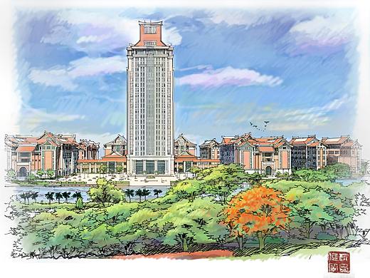 集美大学手绘作品