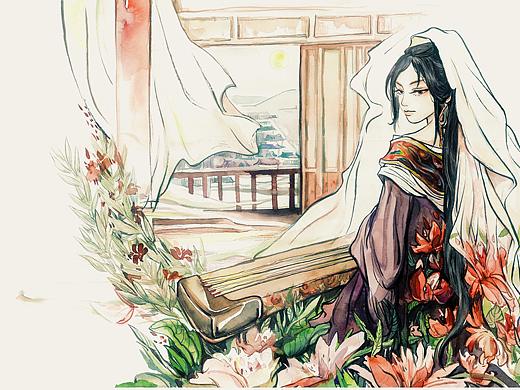 古风插画【二】月姬 洛神 