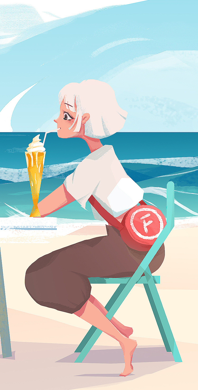 夏日（图ZMTY3NjgxMjIw） - 艺术插画 - 站酷设计师Keira_原创素材 - 站酷ZCOOL