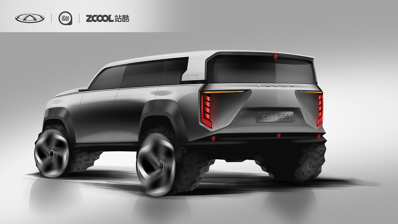iCar S56新能源硬派越野车外造型设计