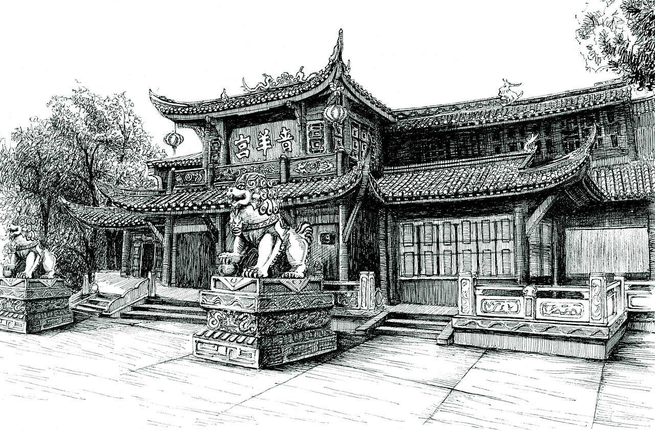 4古建筑线稿3添加表情喜欢ta的作品吗?喜欢就快来夸夸ta吧!