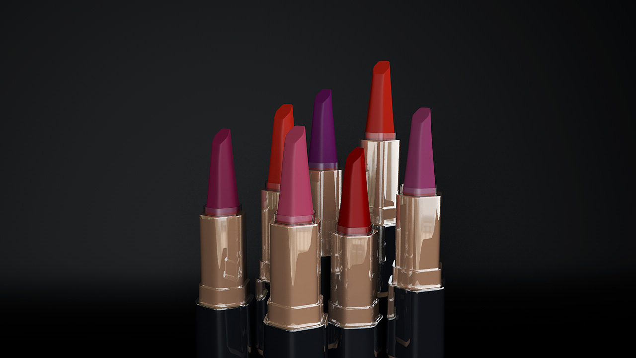 口红建模渲染（图ZMjQ0MDkzMjM2） - 产品 - 站酷设计师Miss黄_原创素材 - 站酷ZCOOL